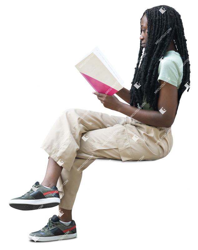 Woman reading a book people png (20247)