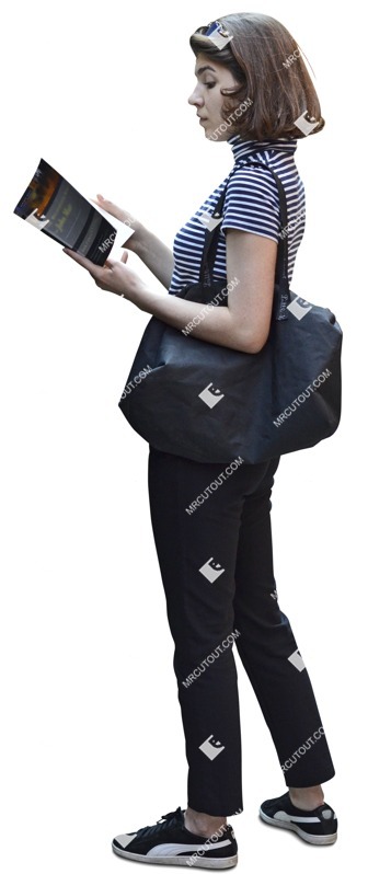 Woman reading a book learning person png (6066)