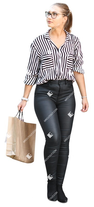 Woman shopping human png (7304)