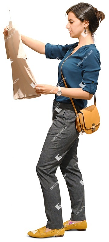 Woman shopping people cutouts (8253)