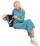 Woman shopping person png (8670) - miniature