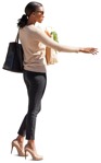 Woman shopping person png (9665) - miniature