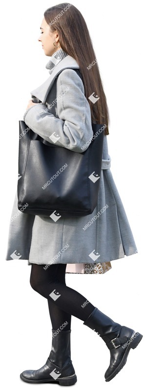 Woman shopping cut out people (12402)