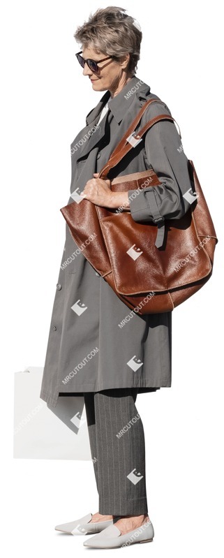 Woman shopping cut out people (12952)