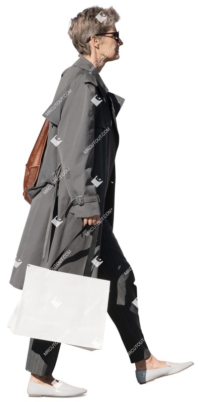 Woman shopping cut out people (13031)