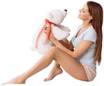 Woman sitting person png (2967) - miniature