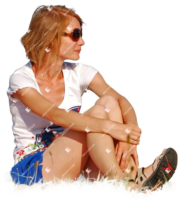 Woman sitting people png (2554)