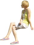 Woman sitting people png (4827) - miniature