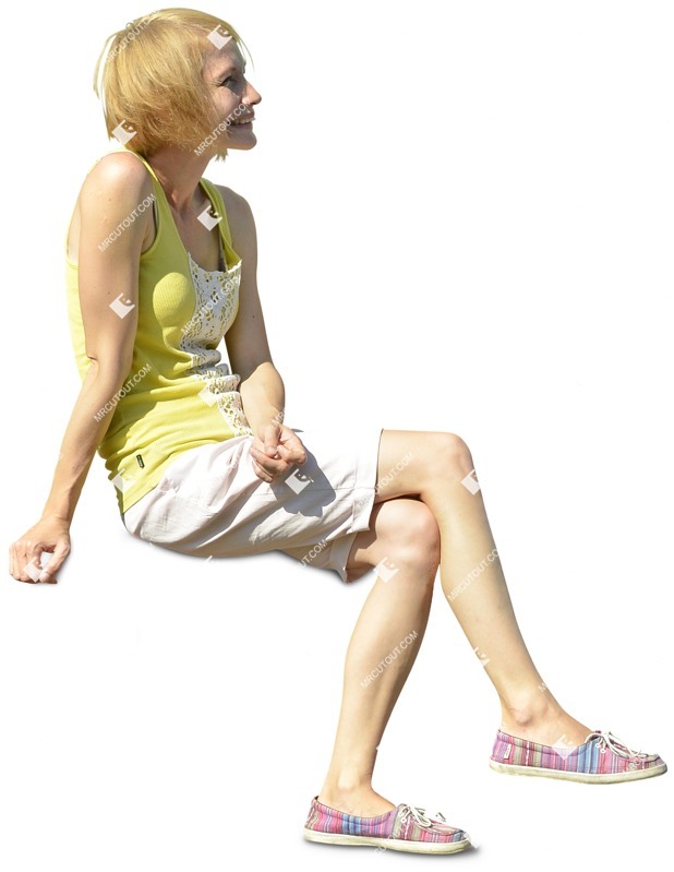 Woman sitting people png (4949)