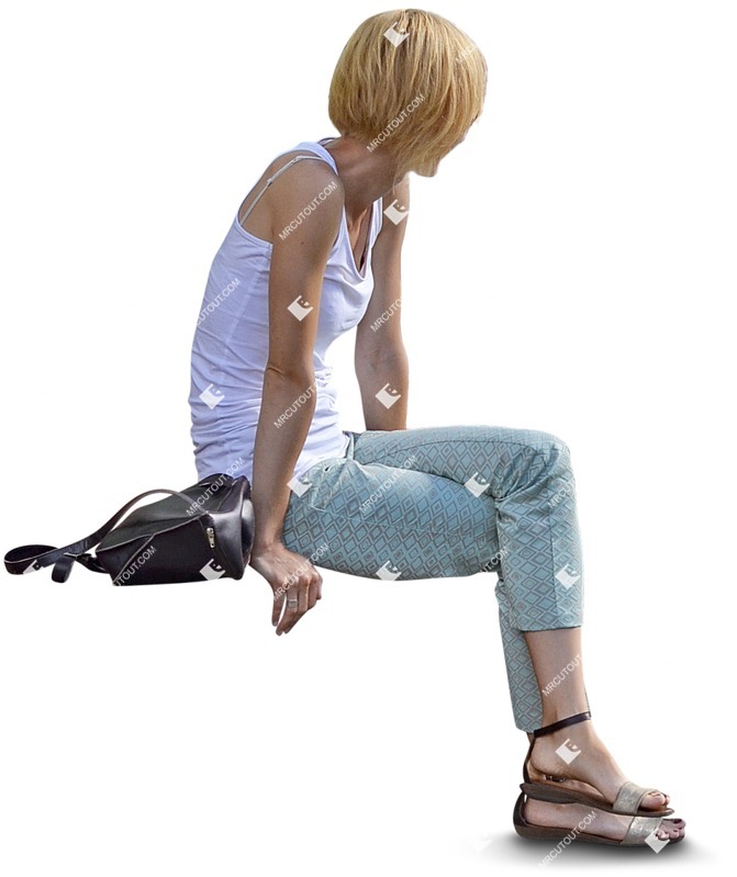 Woman sitting human png (5055)