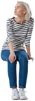 Woman sitting people png (5017) - miniature
