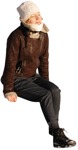 Woman sitting people png (620) - miniature