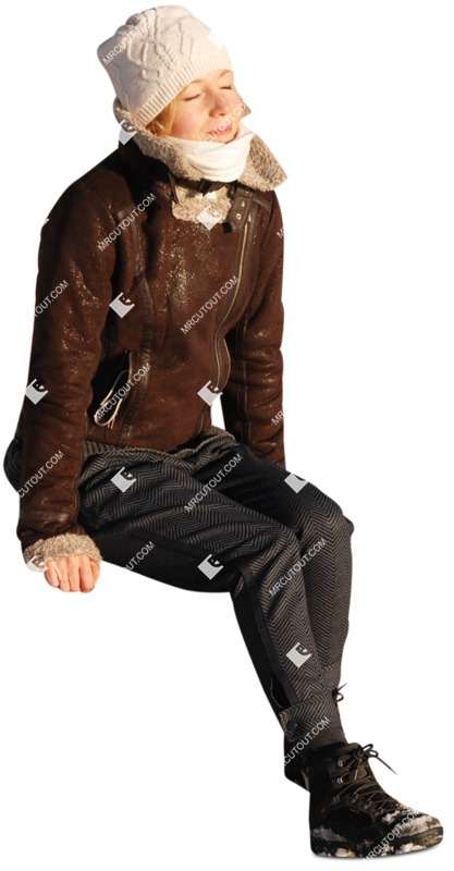 Woman sitting people png (762)