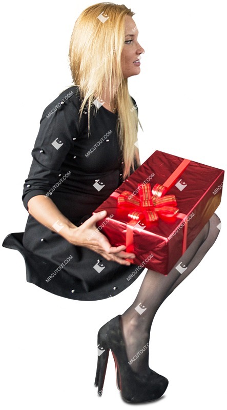 Woman sitting people png (5064)