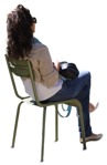 Woman sitting people png (432) - miniature