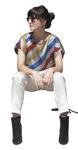 Woman sitting people png (1404) - miniature