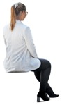 Woman sitting people png (7211) - miniature
