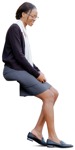 Woman sitting people png (9816) - miniature