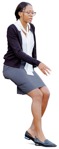 Woman sitting people png (9817) - miniature