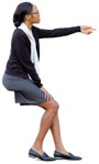 Woman sitting people png (9821) - miniature