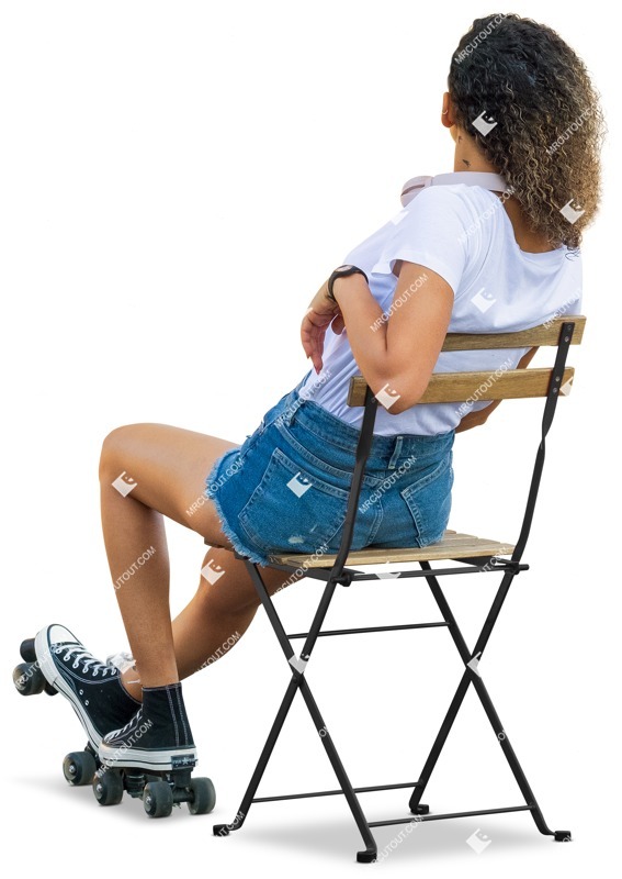 Woman sitting cut out pictures (9701)