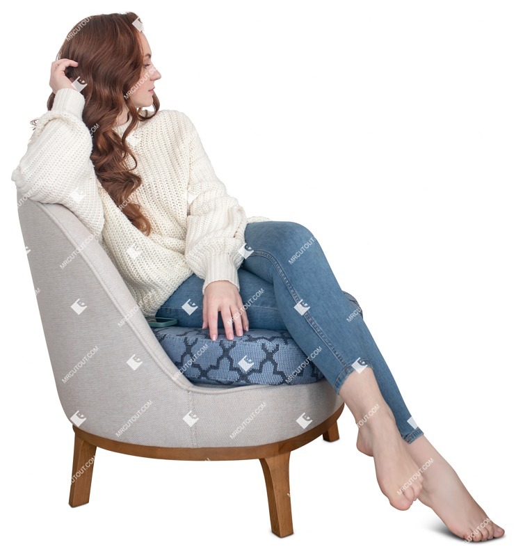 Woman sitting people png (11820)
