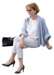 Woman sitting people png (11702) - miniature