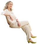 Woman sitting people png (14411) - miniature