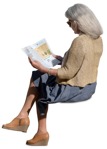 Woman sitting human png (15137) | MrCutout.com - miniature