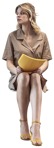 Woman sitting human png (11671) - miniature