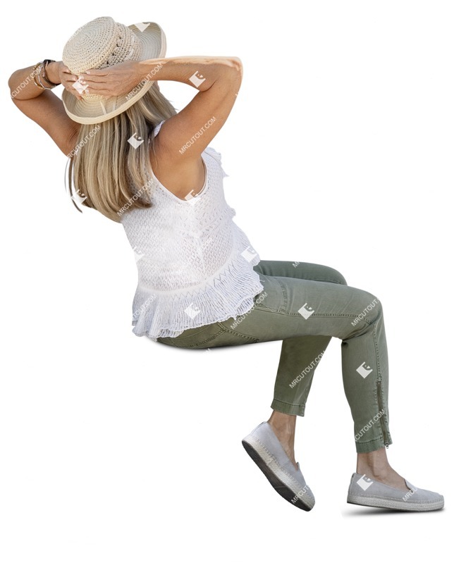 Woman sitting person png (15331)