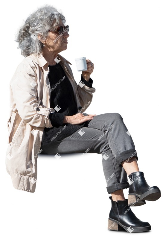 Woman sitting photoshop people (15675)
