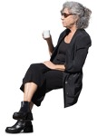 Woman sitting people png (16001) | MrCutout.com - miniature
