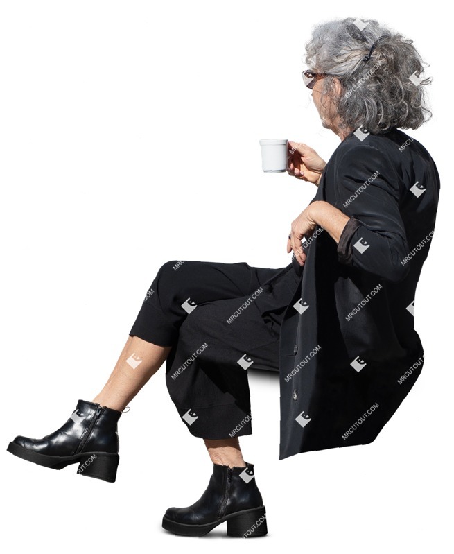 Woman sitting people png (16163)