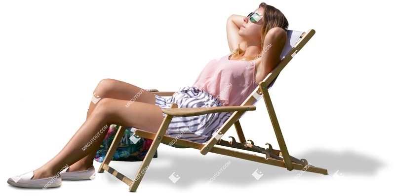 Woman sitting entourage people (7331)