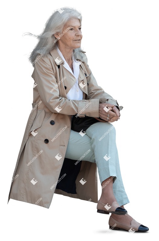 Woman sitting photoshop people (17159)