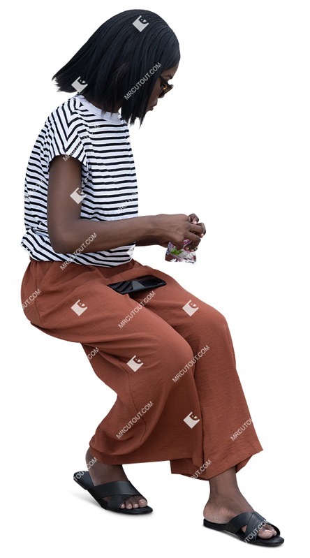 Woman sitting human png (17328)
