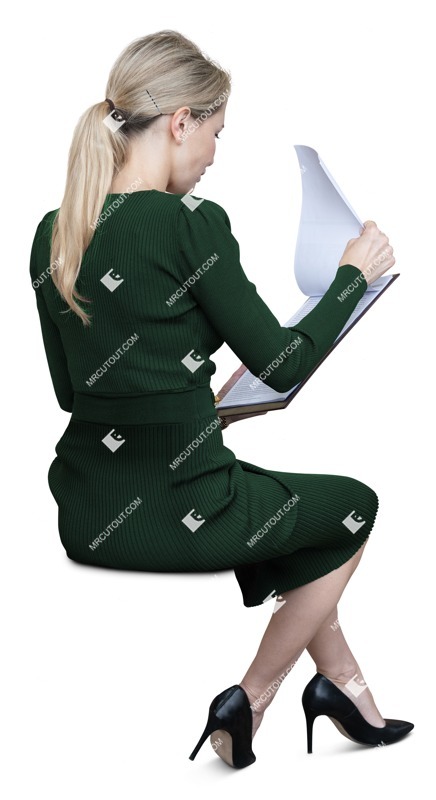 Woman sitting people png (19161)