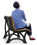 Woman sitting photoshop people (18460) - miniature