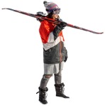 Cut out people - Woman Skiing 0002 | MrCutout.com - miniature