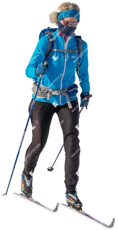 Woman skiing people png (2669)