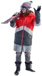 Cut out people - Woman Skiing 0006 | MrCutout.com - miniature