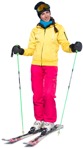 Cut out people - Woman Skiing 0007 | MrCutout.com - miniature