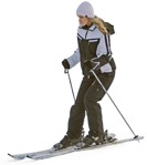 Cut out people - Woman Skiing 0009 | MrCutout.com - miniature