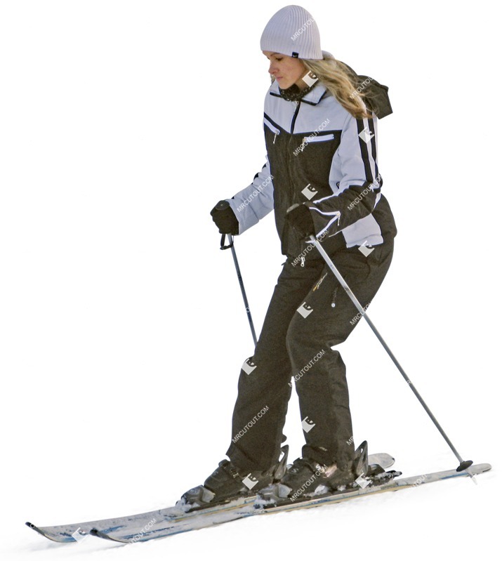 Woman skiing photoshop people (2927)