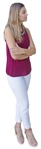 Woman standing cut out people (2371) - miniature
