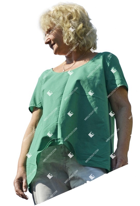 Woman standing people cutouts (2433)