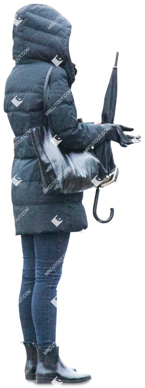 Woman standing cut out people (2811)