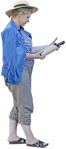 Woman standing cut out people (3771) - miniature