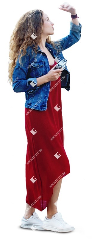 Woman standing person png (7754)